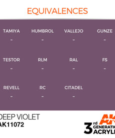 AK Interactive AK11072 3G Acrylic Deep Violet 17ml