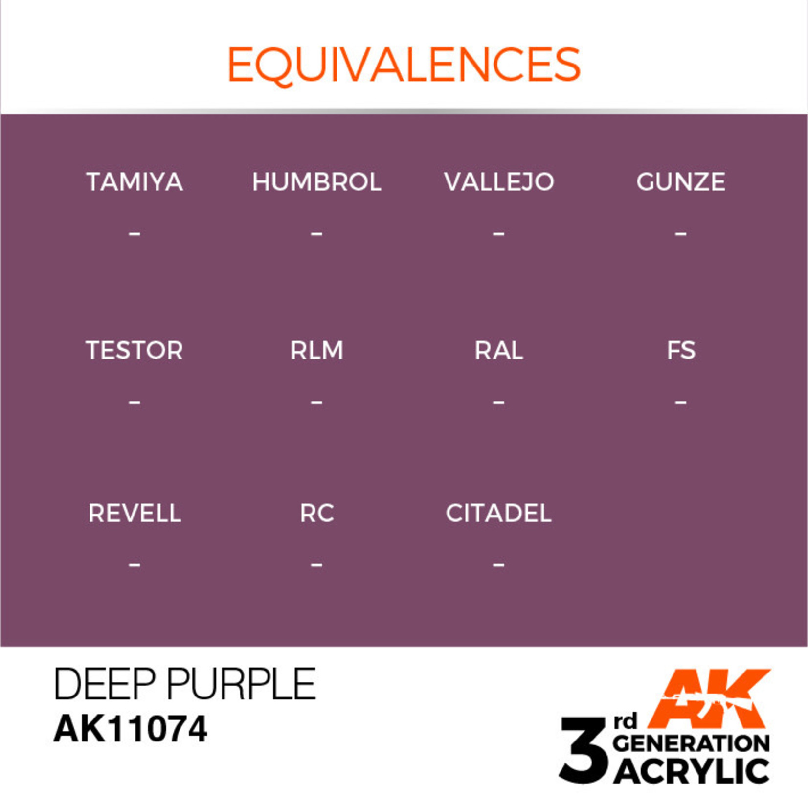 AK Interactive AK11074 3G Acrylic Deep Purple 17ml