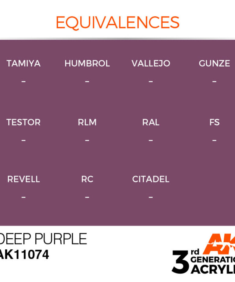 AK Interactive AK11074 3G Acrylic Deep Purple 17ml
