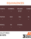 AK Interactive AK11075 3G Acrylic Violet Red 17ml