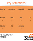 AK Interactive AK11076 3G Acrylic Pastel Peach 17ml