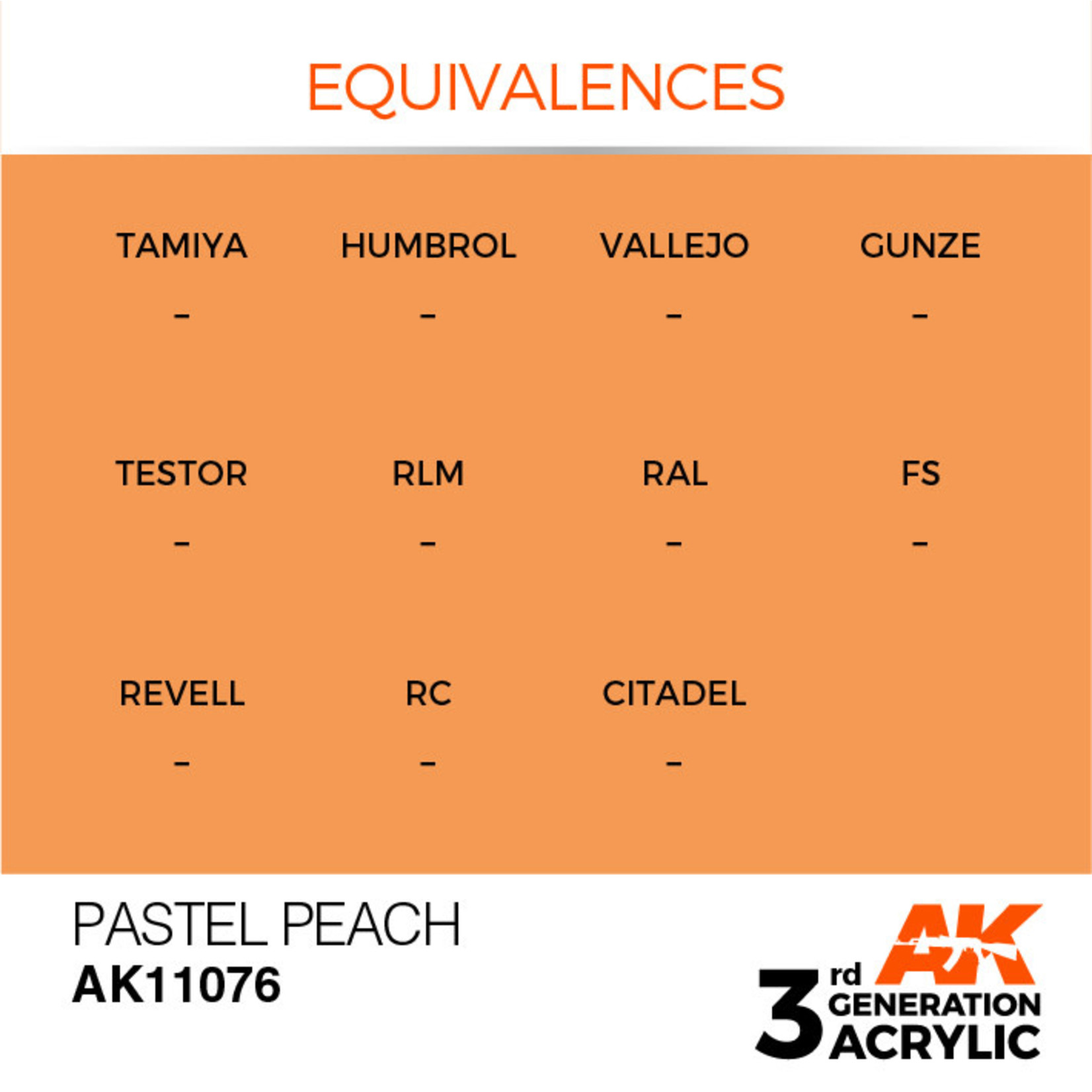 AK Interactive AK11076 3G Acrylic Pastel Peach 17ml