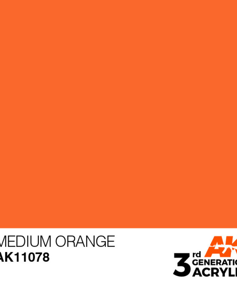 AK Interactive AK11078 3G Acrylic Medium Orange 17ml