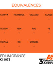 AK Interactive AK11078 3G Acrylic Medium Orange 17ml