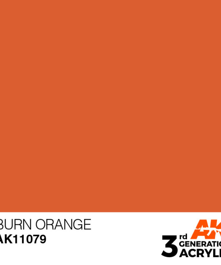 AK Interactive AK11079 3G Acrylic Burn Orange 17ml