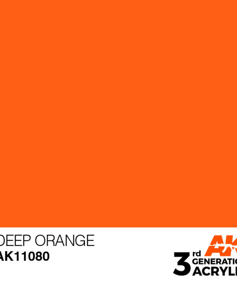 AK Interactive AK11080 3G Acrylic Deep Orange 17ml