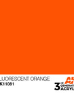 AK Interactive AK11081 3G Acrylic Fluorescent Orange 17ml