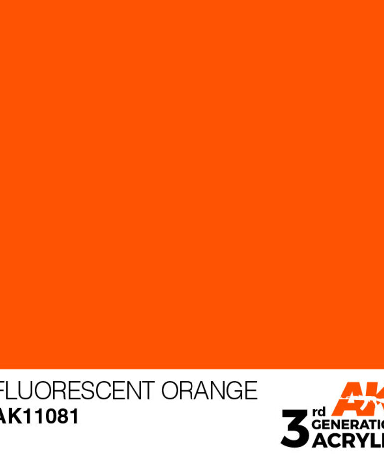 AK Interactive AK11081 3G Acrylic Fluorescent Orange 17ml