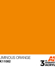 AK Interactive AK11082 3G Acrylic Luminous Orange 17ml