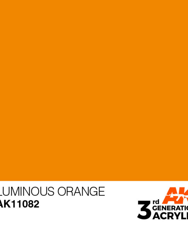 AK Interactive AK11082 3G Acrylic Luminous Orange 17ml