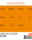 AK Interactive AK11082 3G Acrylic Luminous Orange 17ml