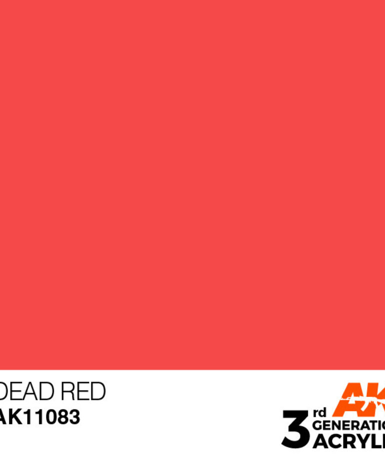 AK Interactive AK11083 3G Acrylic Dead Red 17ml (AKA Dead Orange)