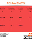 AK Interactive AK11083 3G Acrylic Dead Red 17ml (AKA Dead Orange)