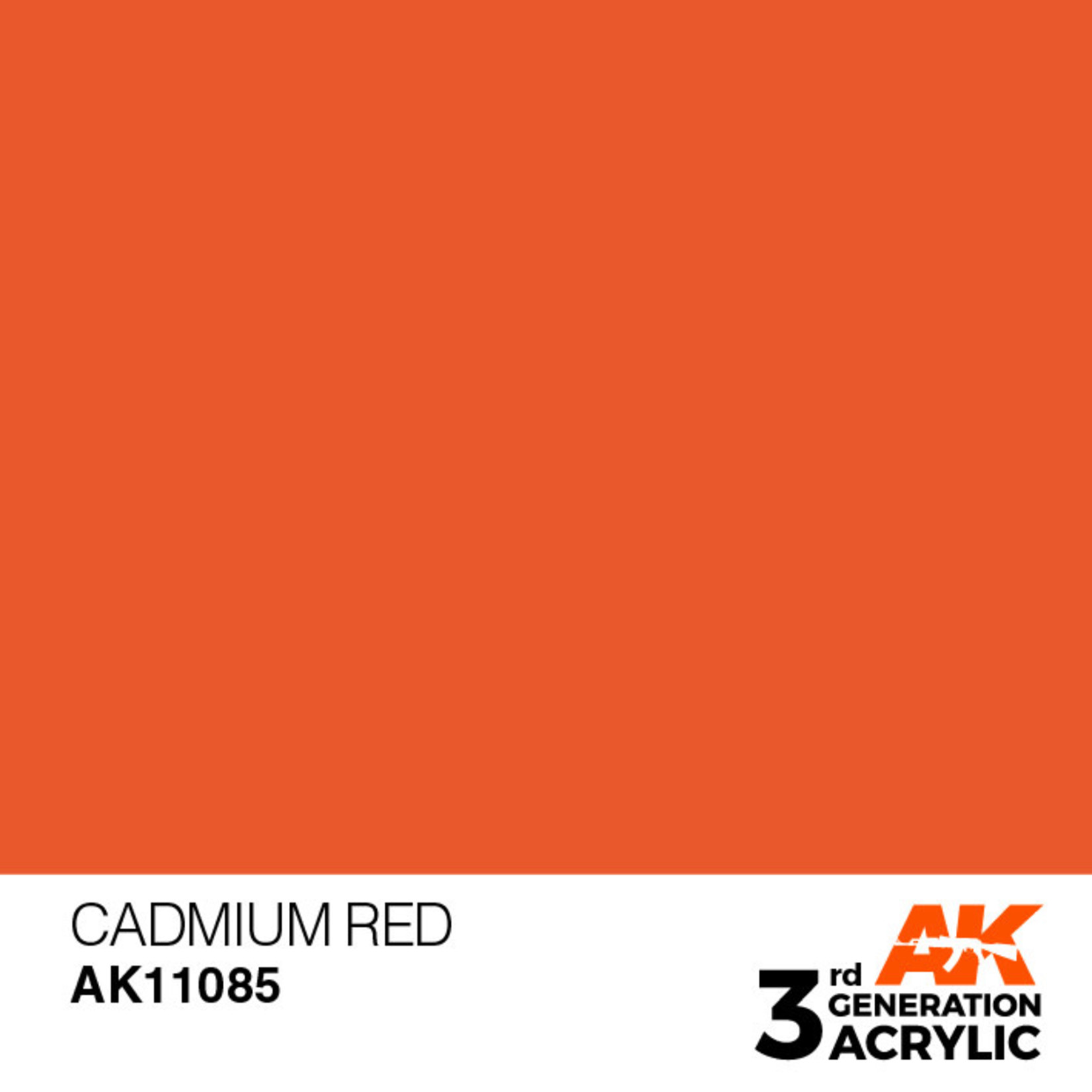 AK Interactive AK11085 3G Acrylic Cadmium Red 17ml