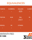 AK Interactive AK11086 3G Acrylic Amaranth Red 17ml