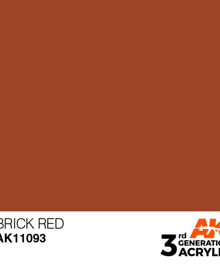 AK Interactive AK11093 3G Acrylic Brick Red 17ml