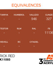 AK Interactive AK11093 3G Acrylic Brick Red 17ml