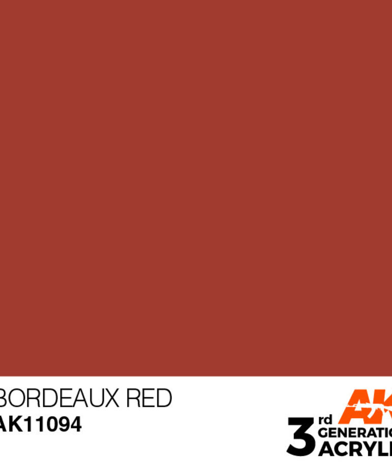AK Interactive AK11094 3G Acrylic Bordeaux Red 17ml