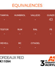 AK Interactive AK11094 3G Acrylic Bordeaux Red 17ml