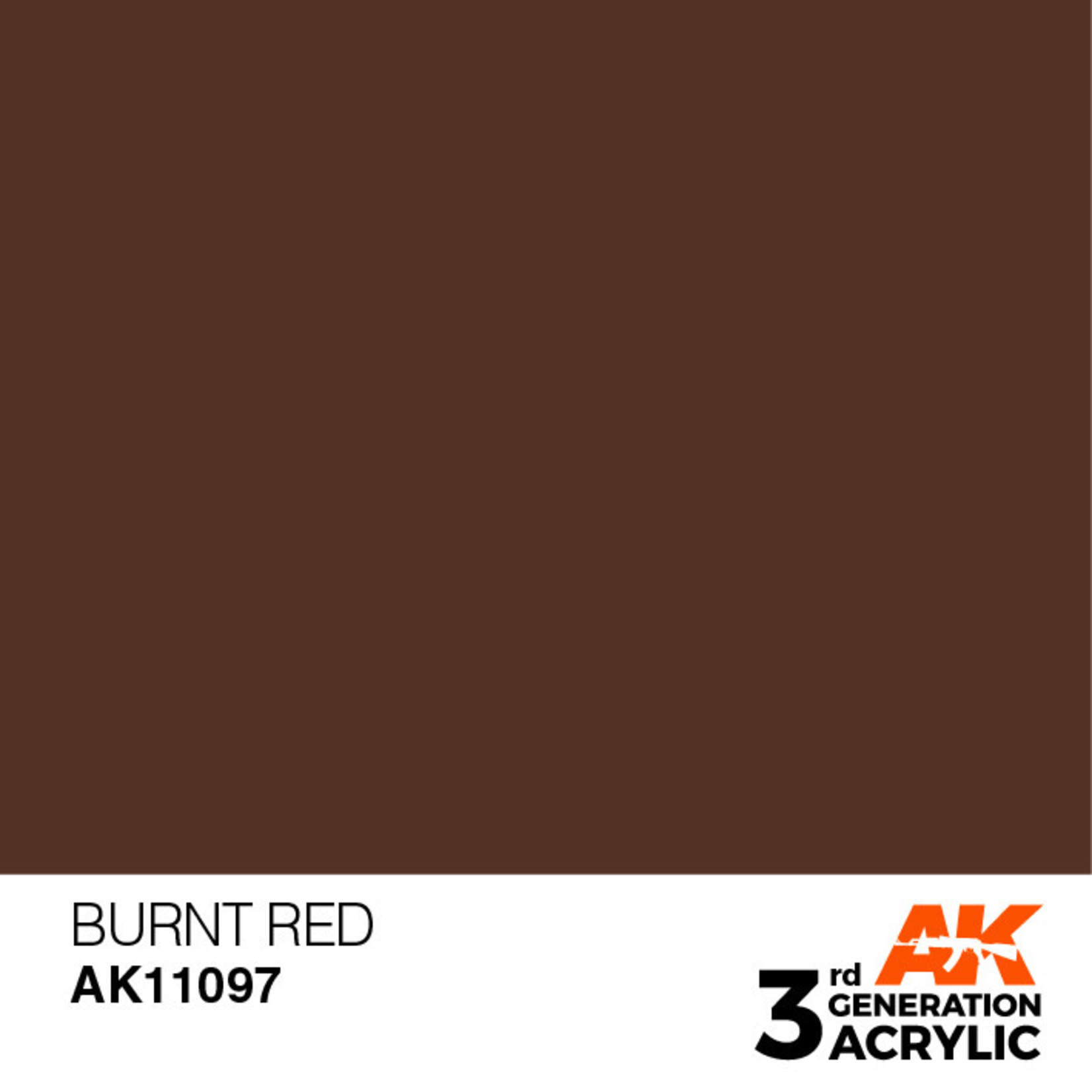 AK Interactive AK11097 3G Acrylic Burnt Red 17ml