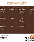AK Interactive AK11097 3G Acrylic Burnt Red 17ml