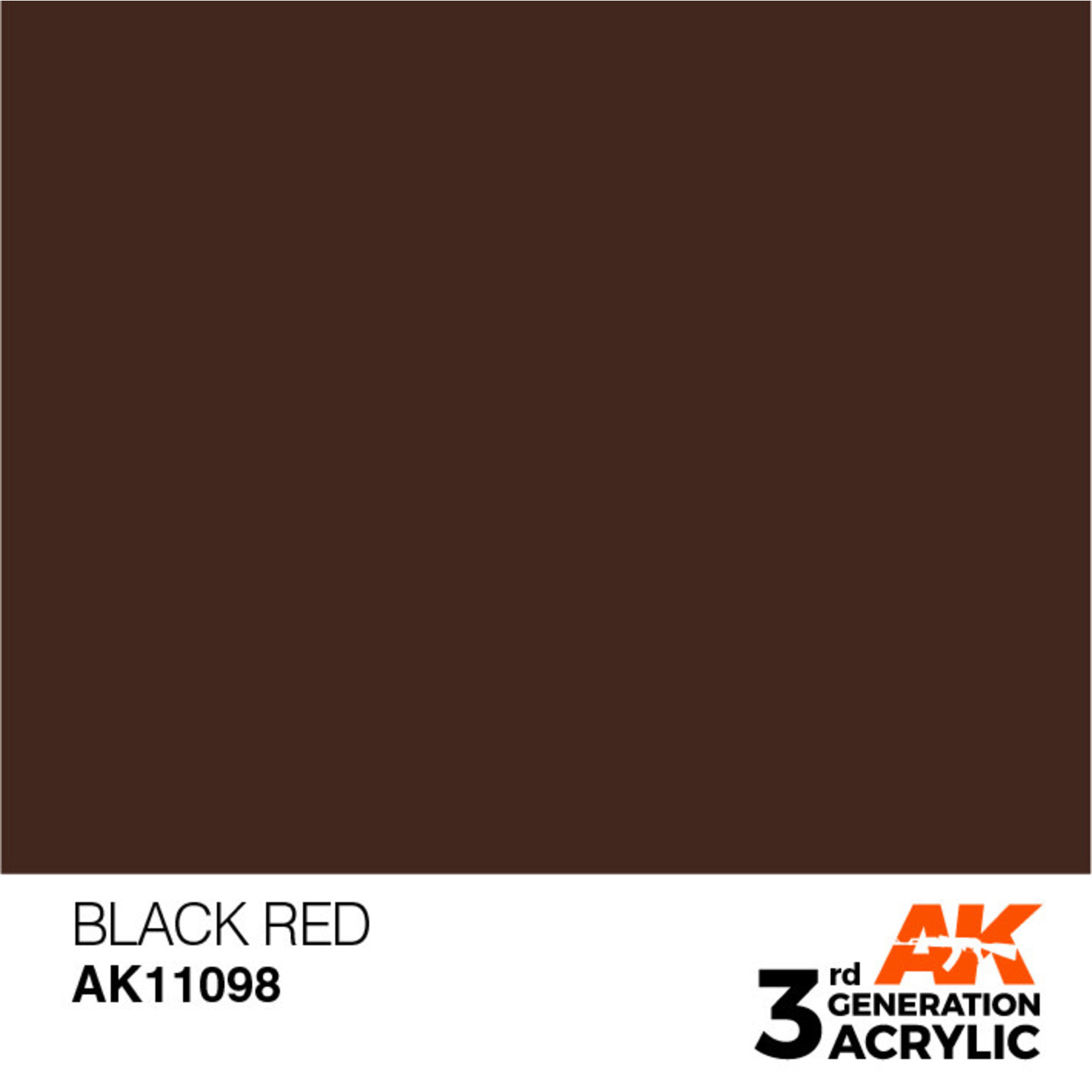 AK Interactive AK11098 3G Acrylic Black Red 17ml