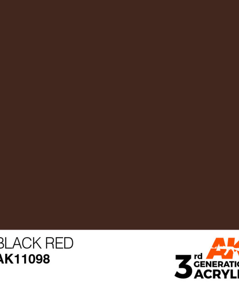 AK Interactive AK11098 3G Acrylic Black Red 17ml