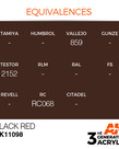 AK Interactive AK11098 3G Acrylic Black Red 17ml