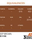 AK Interactive AK11102 3G Acrylic Deep Brown 17ml