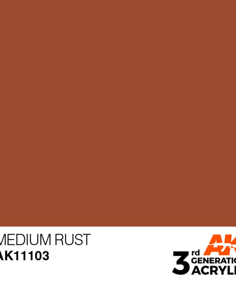 AK Interactive AK11103 3G Acrylic Medium Rust 17ml
