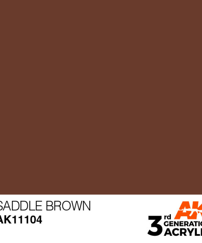 AK Interactive AK11104 3G Acrylic Saddle Brown 17ml
