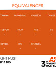 AK Interactive AK11105 3G Acrylic Light Rust 17ml