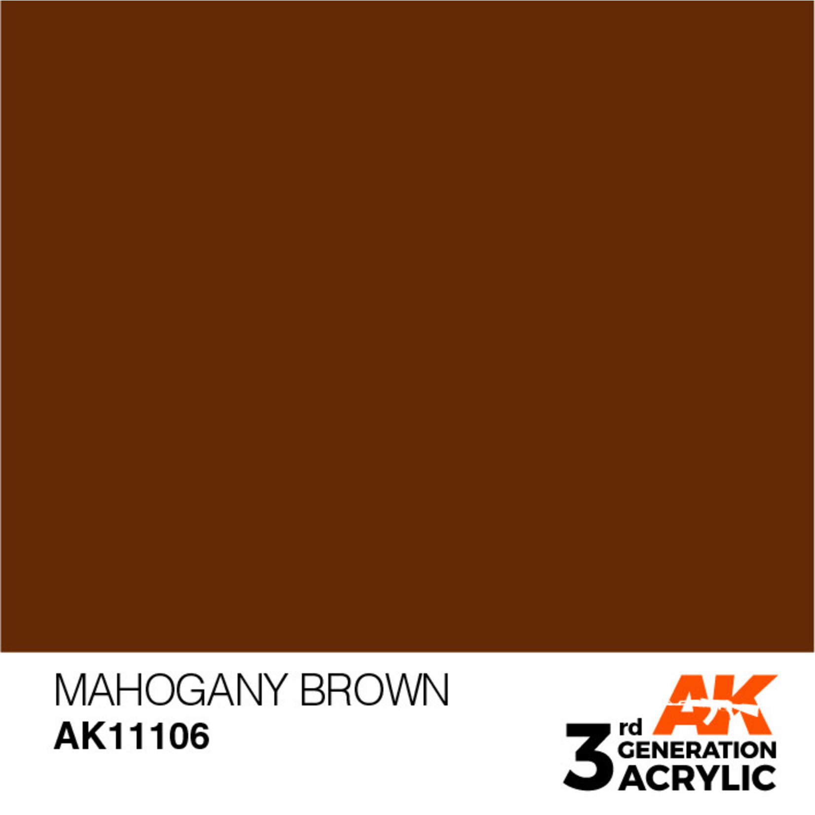 AK Interactive AK11106 3G Acrylic Mahogany Brown 17ml