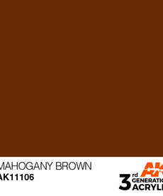 AK Interactive AK11106 3G Acrylic Mahogany Brown 17ml