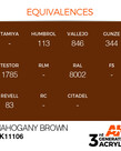 AK Interactive AK11106 3G Acrylic Mahogany Brown 17ml