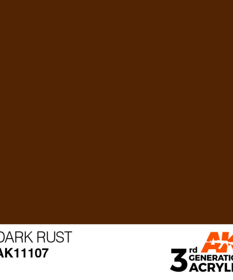AK Interactive AK11107 3G Acrylic Dark Rust 17ml