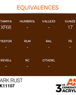 AK Interactive AK11107 3G Acrylic Dark Rust 17ml