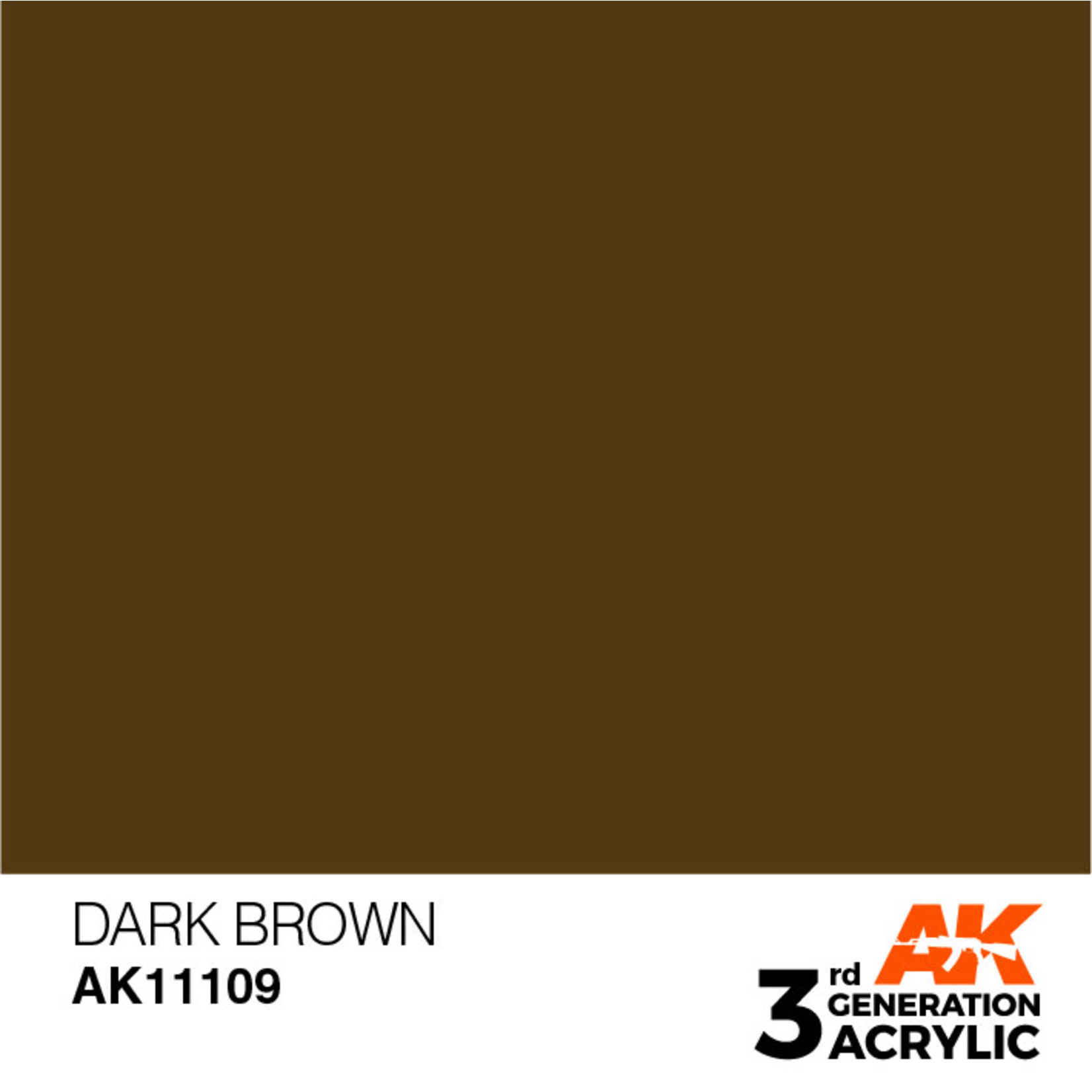 AK Interactive AK11109 3G Acrylic Dark Brown 17ml