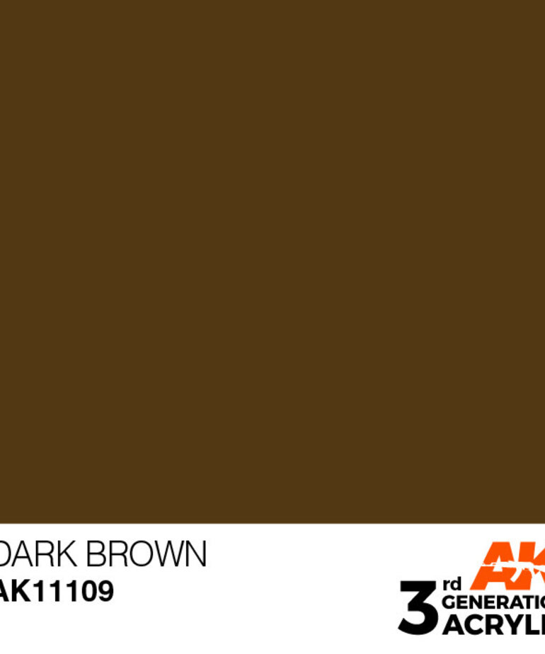 AK Interactive AK11109 3G Acrylic Dark Brown 17ml