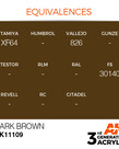 AK Interactive AK11109 3G Acrylic Dark Brown 17ml