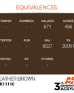 AK Interactive AK11110 3G Acrylic Leather Brown 17ml