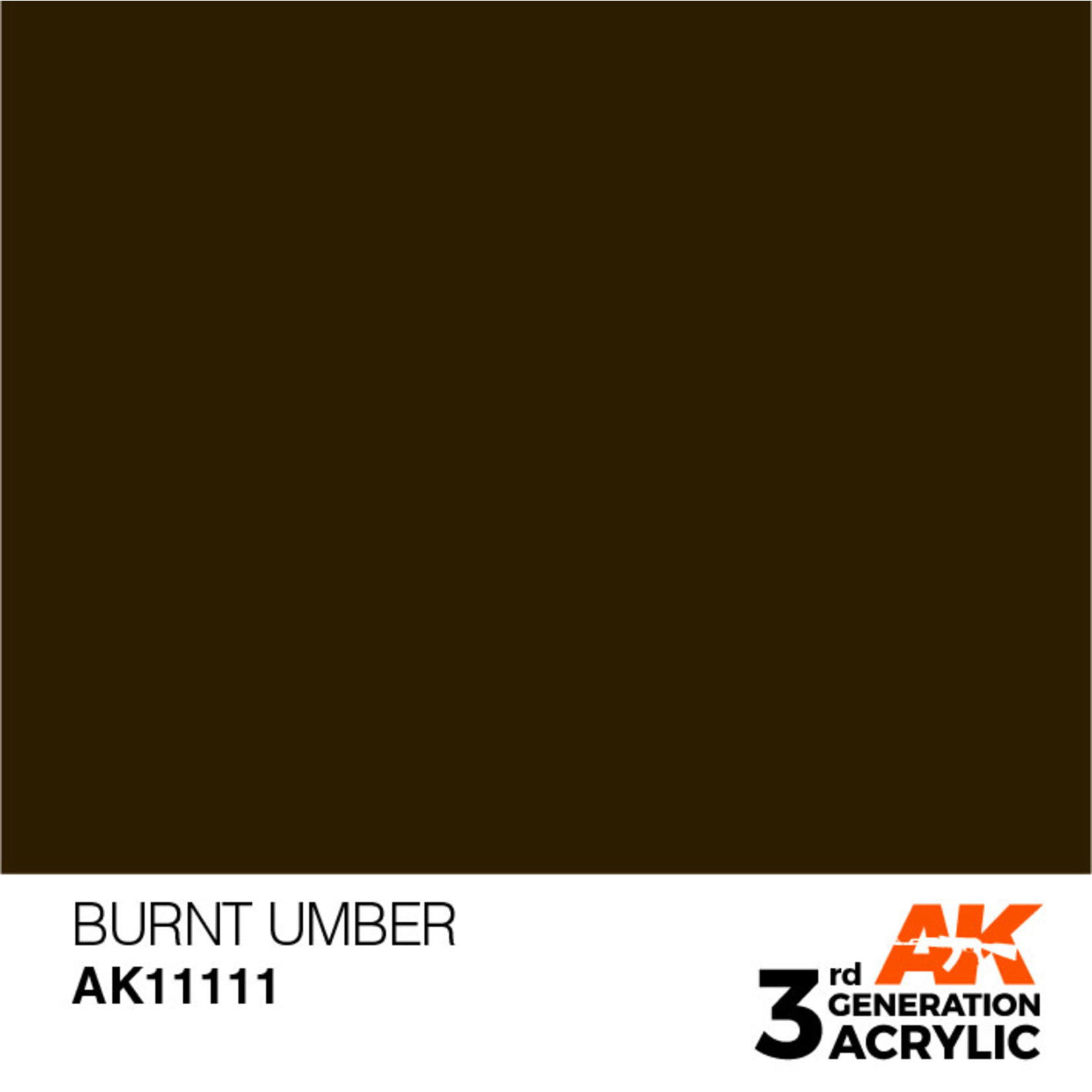 AK Interactive AK11111 3G Acrylic Burnt Umber 17ml