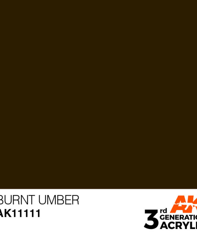 AK Interactive AK11111 3G Acrylic Burnt Umber 17ml