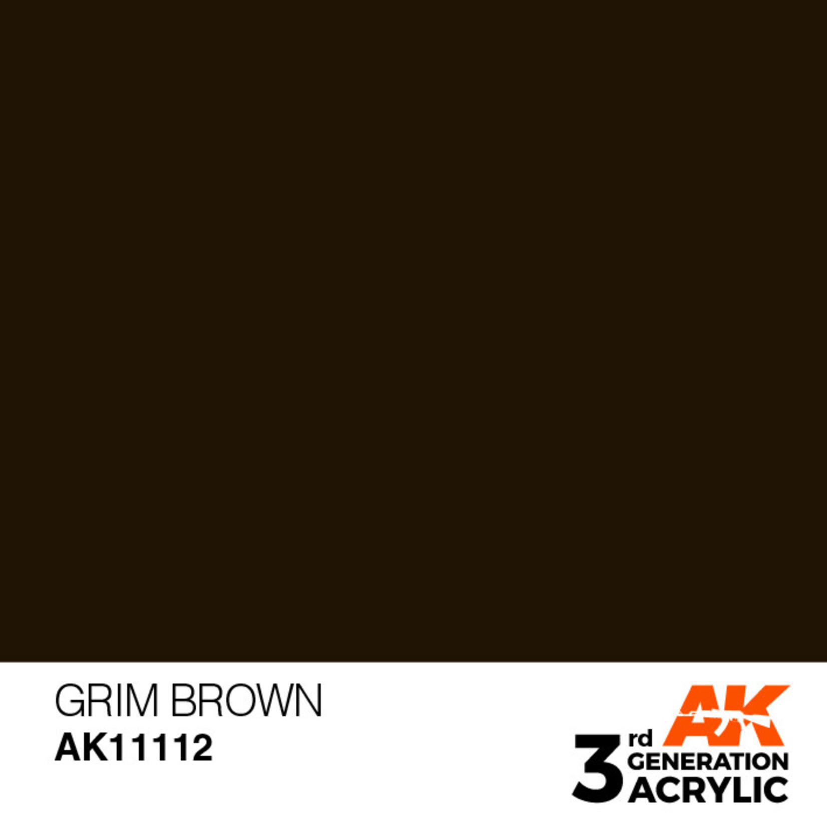 AK Interactive AK11112 3G Acrylic Grim Brown 17ml