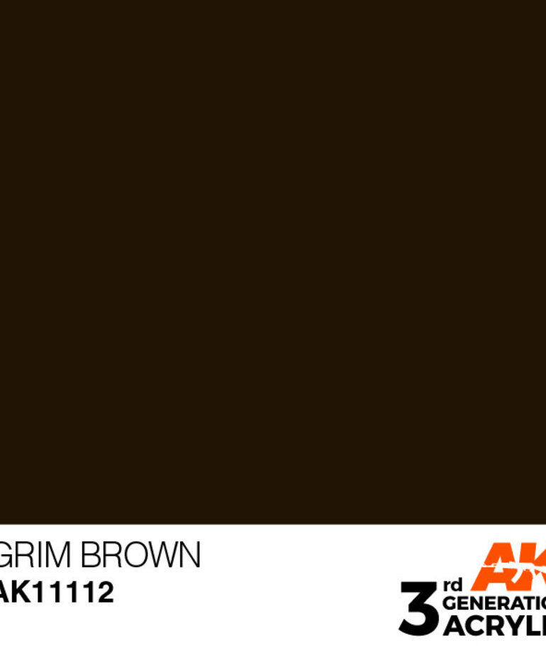AK Interactive AK11112 3G Acrylic Grim Brown 17ml