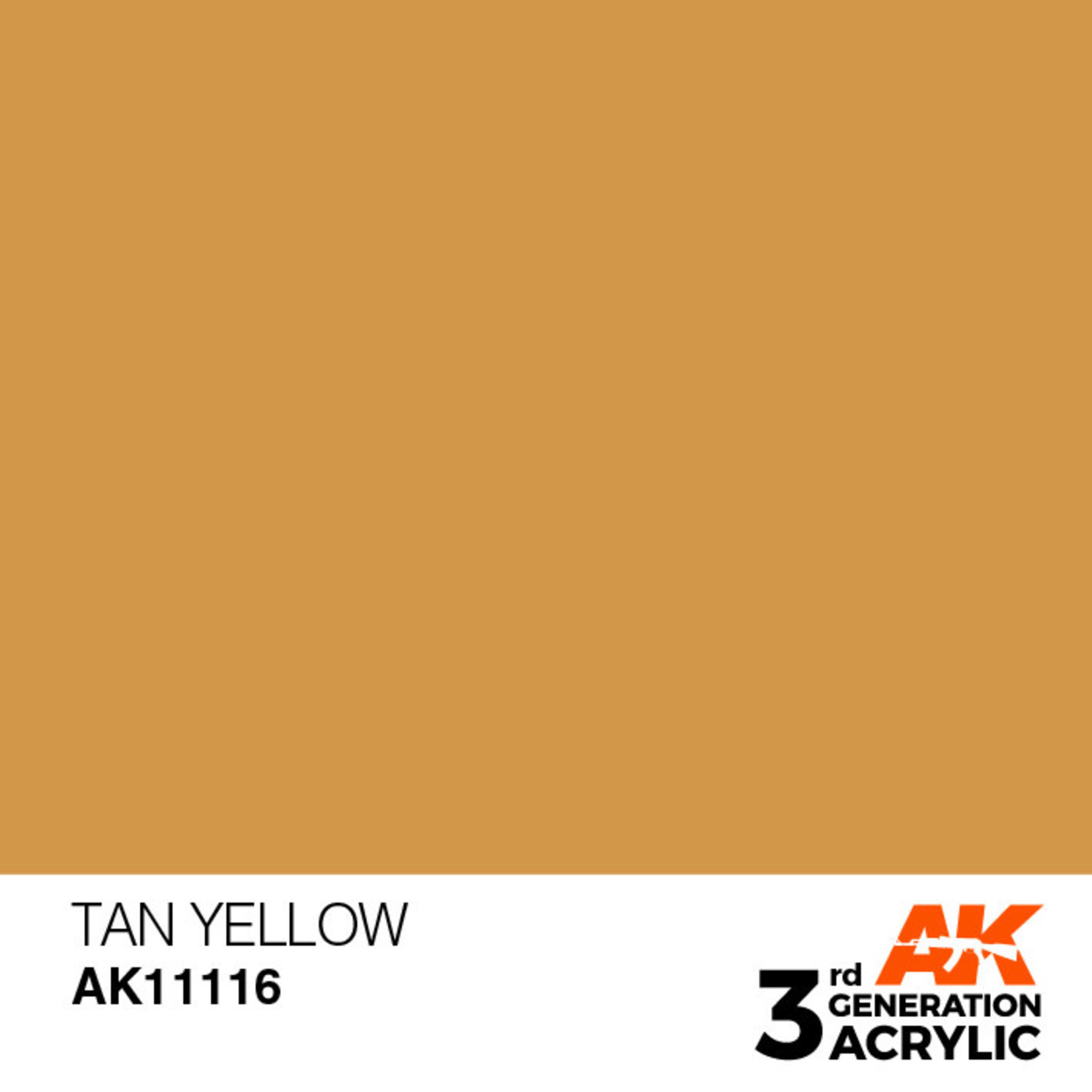 AK Interactive AK11116 3G Acrylic Tan Yellow 17ml