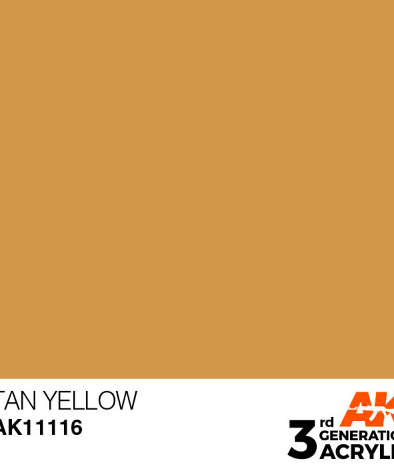 AK Interactive AK11116 3G Acrylic Tan Yellow 17ml