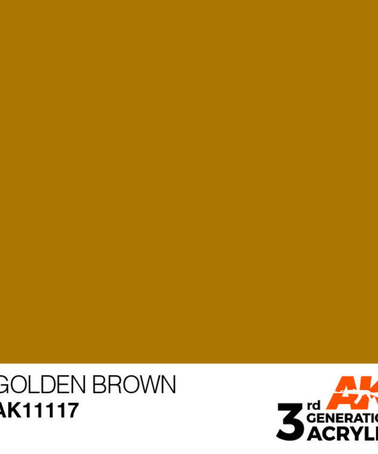 AK Interactive AK11117 3G Acrylic Golden Brown 17ml