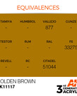 AK Interactive AK11117 3G Acrylic Golden Brown 17ml