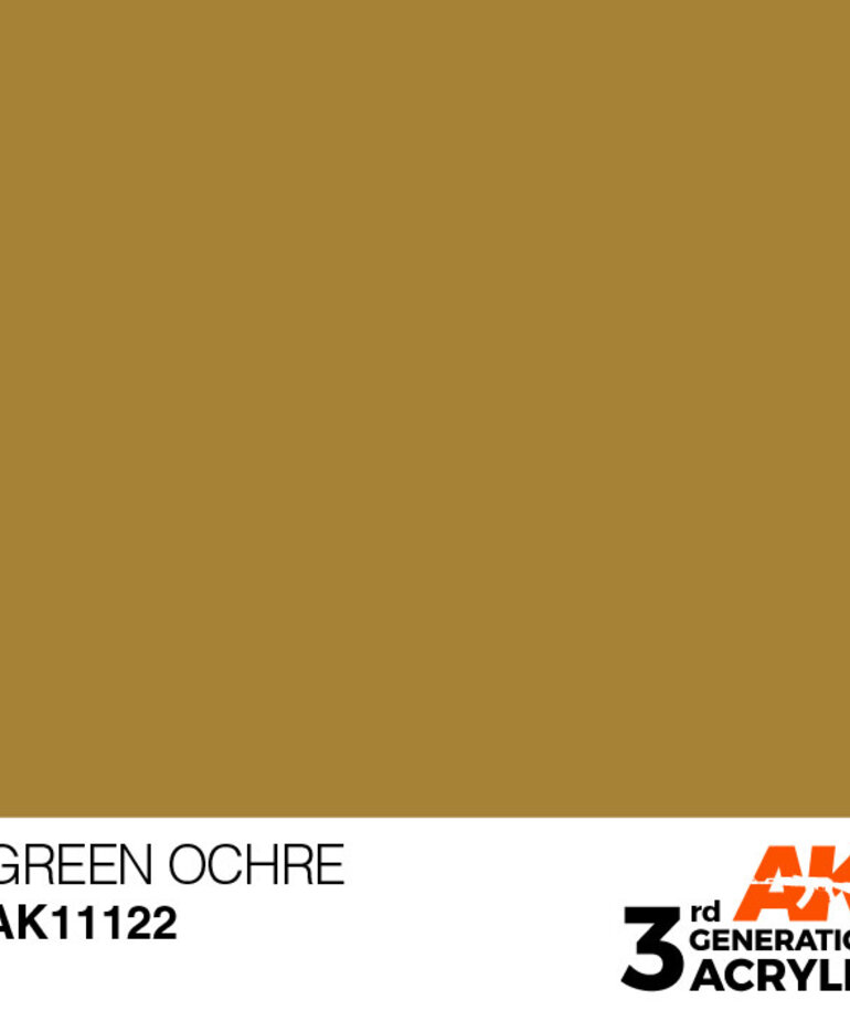 AK Interactive AK11122 3G Acrylic Green Ochre 17ml